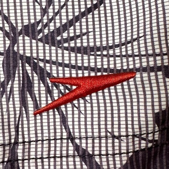 Speedo Grey Hibiscus Print Mens Swim Trunks Sz M - Picture 3 of 6